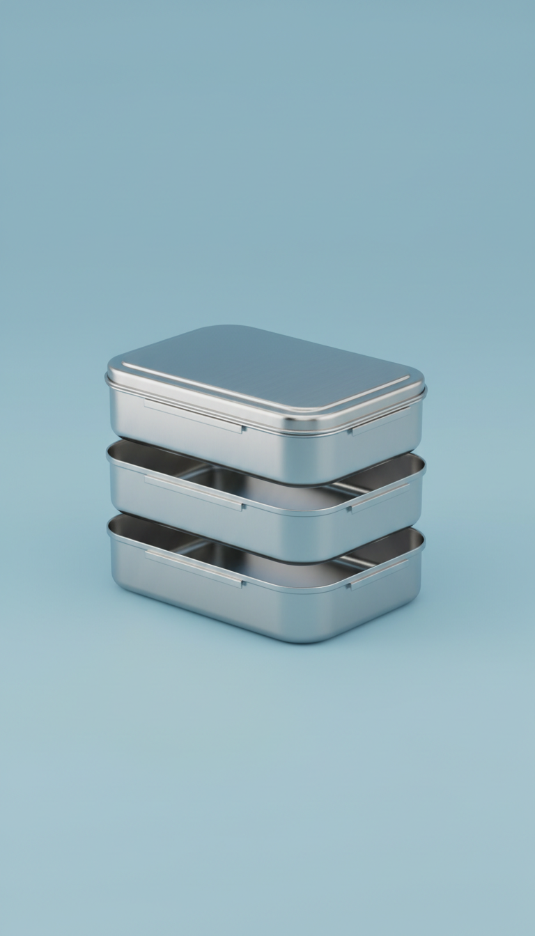 Stainless steel classic bento box