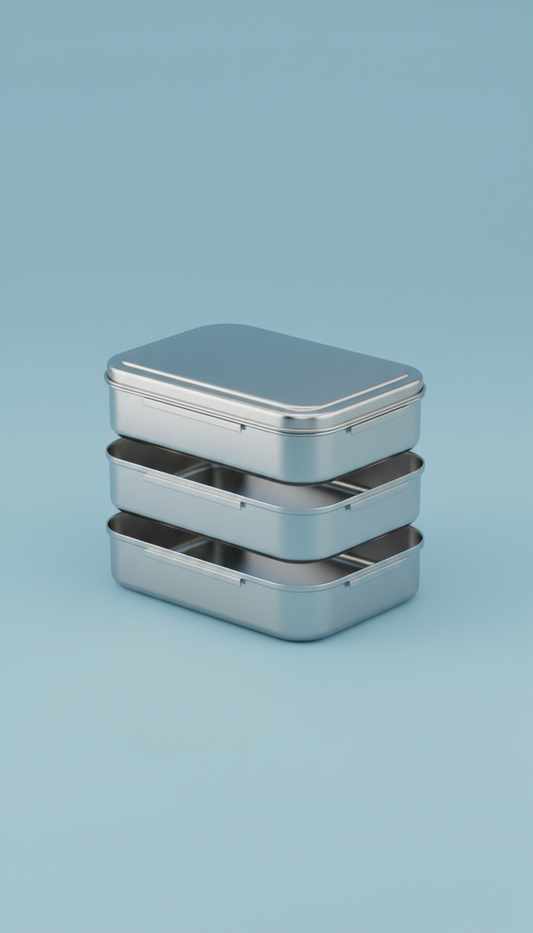 Stainless steel classic bento box