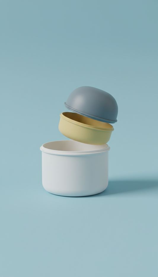 Modular snack container set with locking lids