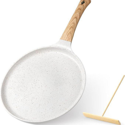 Premium Ceramic Non-Stick Frying Pan with Wooden Handle