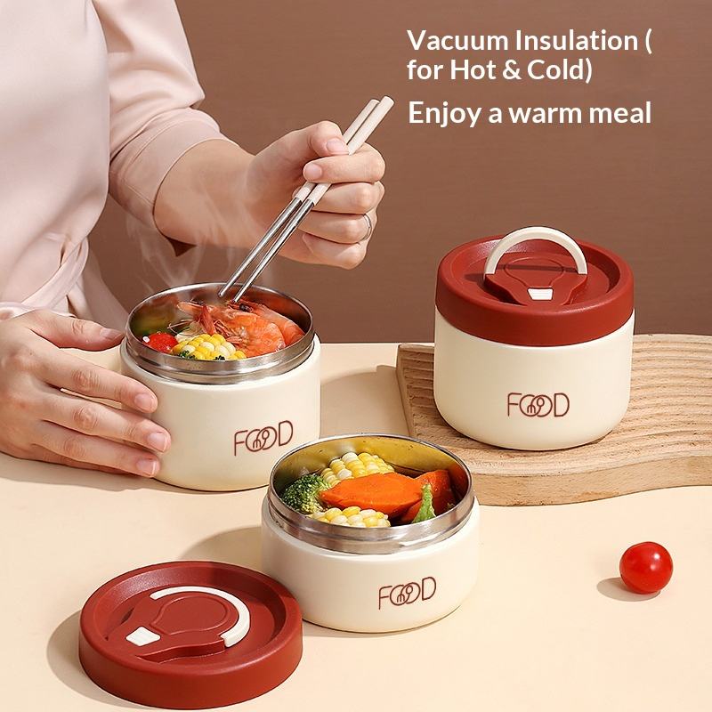 Hot Sale 304 Stainless Steel Vacuum Sealed Bowl Leak-Proof Thermal