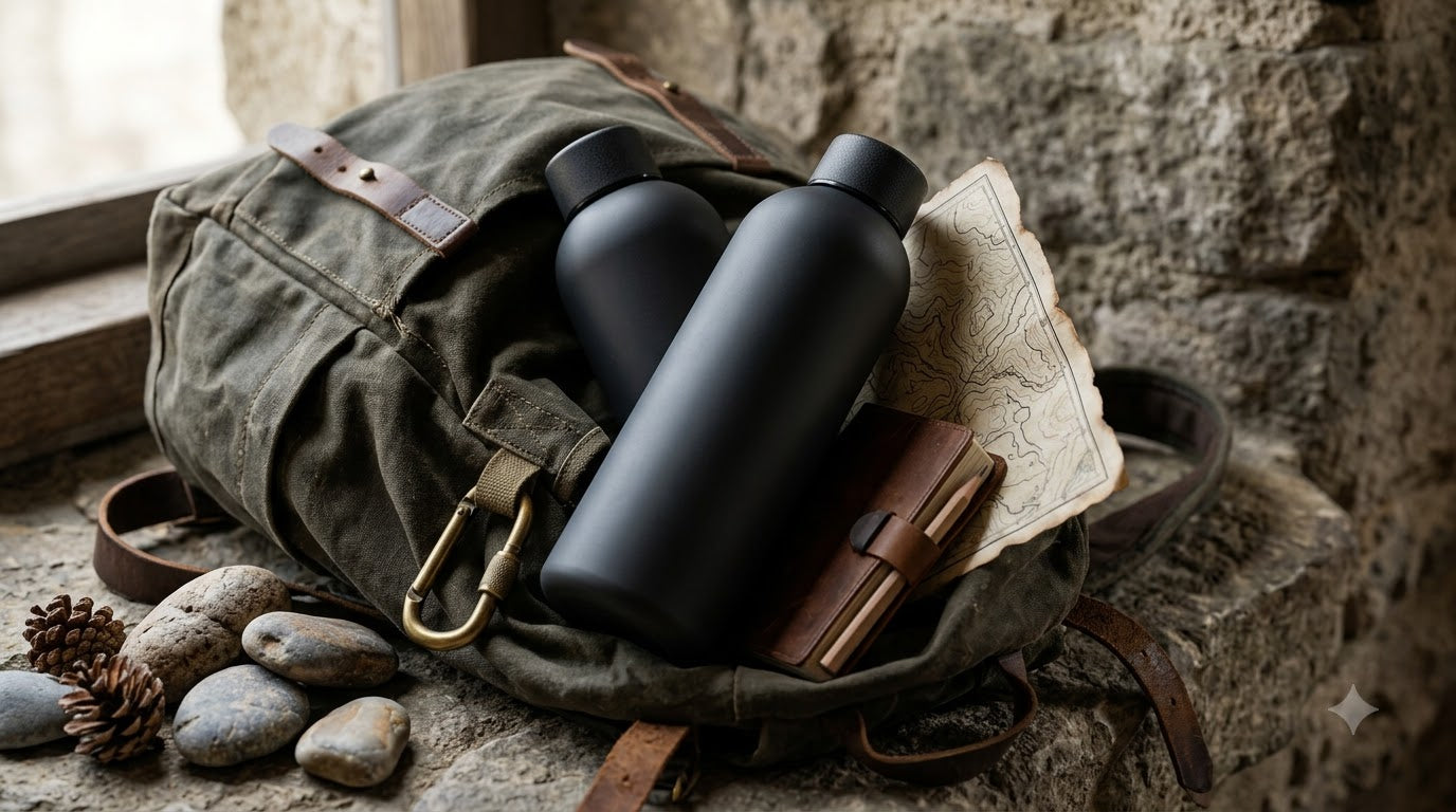 Matte Black Stainless Steel Water Bottle