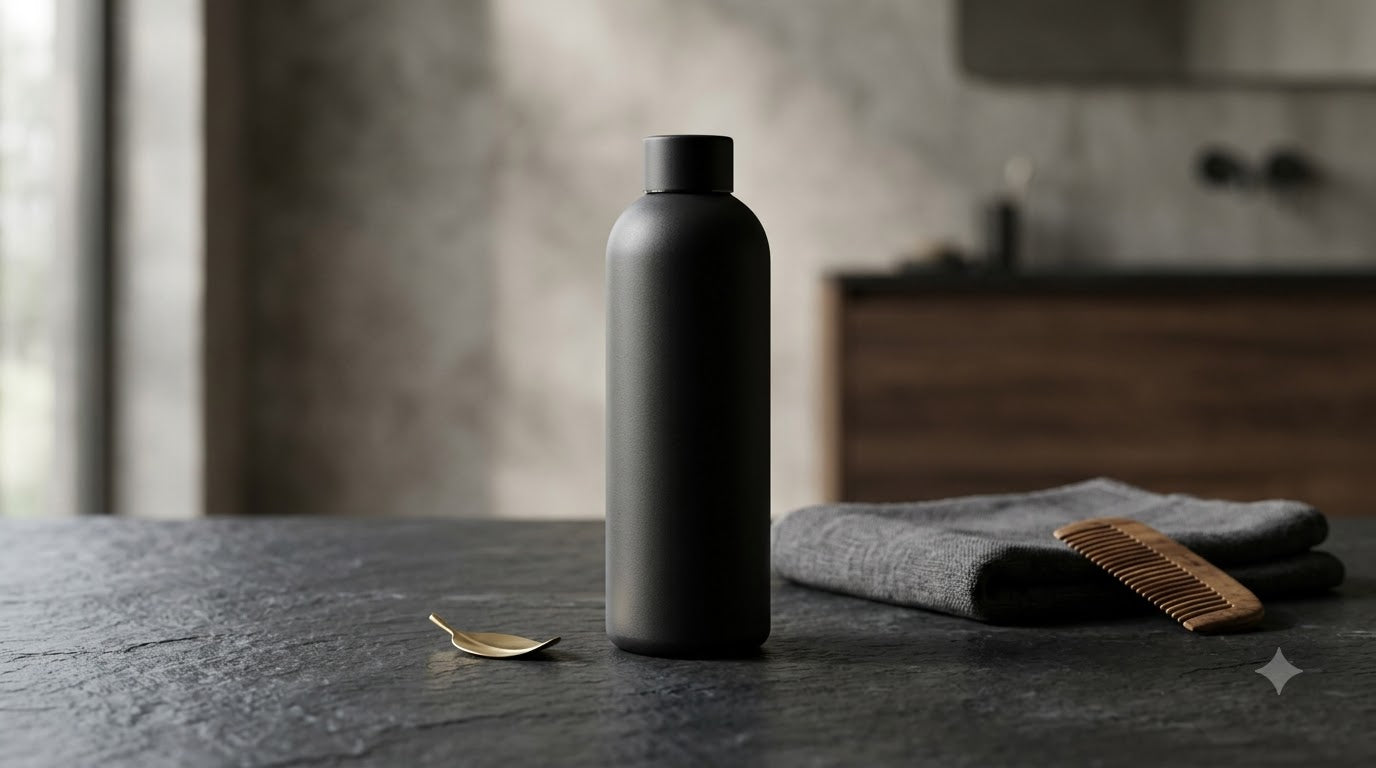 Matte Black Stainless Steel Water Bottle